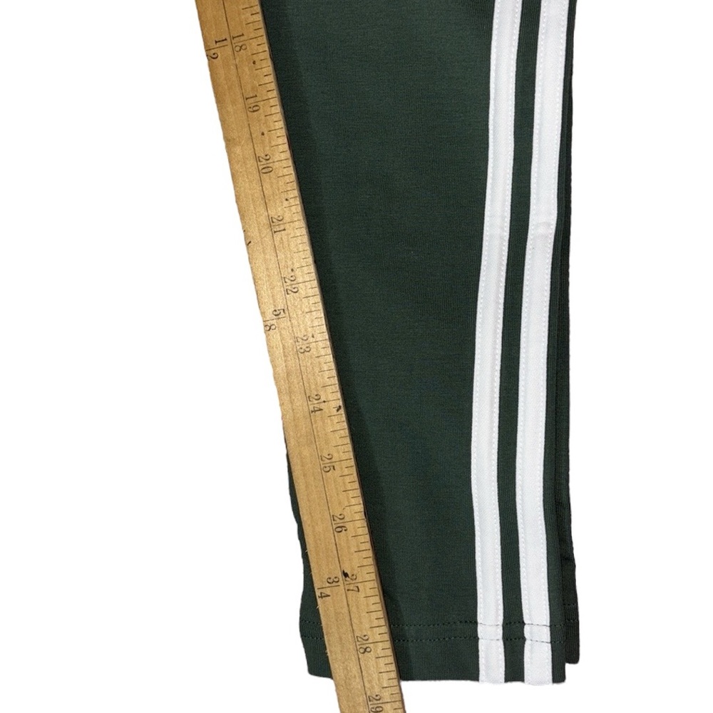 ADIDAS LEGGINGS 3-STRIPES - GREEN OXIDE/WHITE WOMEN, SIZE 3X - Picture 7 of 10